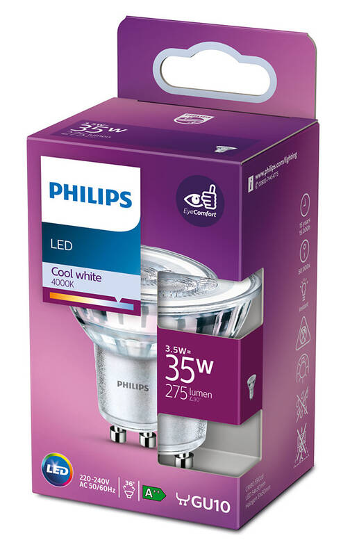 Obrázok Philips bodová, 3,5W, GU10, studená bílá (8718699774172)