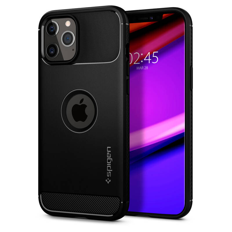 Obrázok Spigen Rugged Armor Black iPhone 12/iPhone 12 Pro (ACS01700)