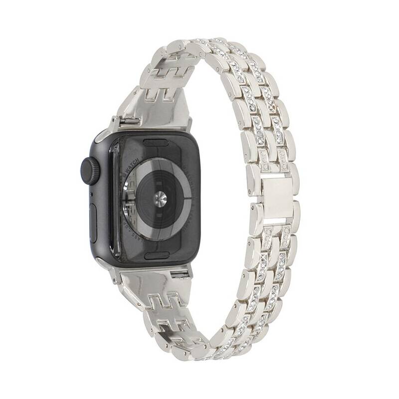 Obrázok WG line, kovový, na Apple Watch 42/44/45 mm + adapter (10637) strieborný