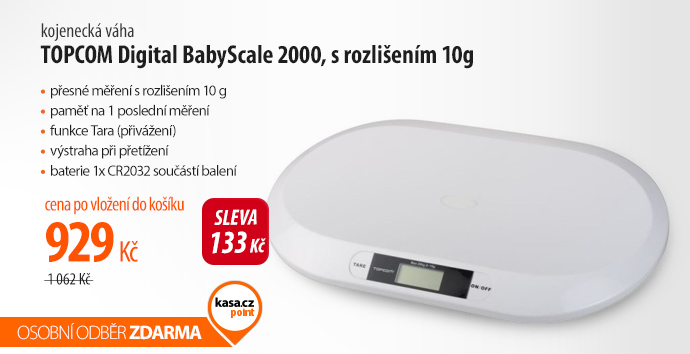 Kojenecká váha TOPCOM Digital BabyScale 2000